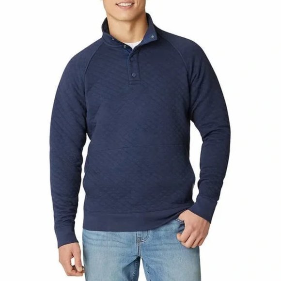 EDDIE BAUER MEN'S QUILTED QUARTER SNAP